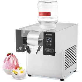 Commercial Snowflake Ice Machine, 375LBS/24H Snowflake Ice Maker, Stainless Steel Ice Shaver Machine, Electric Snow Cone Maker
